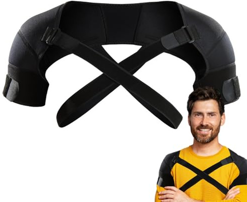 JINGLING Support d'épaule de compression, stabilisateur d'épaule, bandage de compression réglable, protection d'épaule, épaulière respirante, bandage de compression pour les épaules