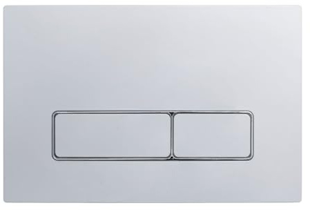 Plaque de Commande WC,plaque de commande wc rechange,245 × 164 mm,avec Leviers de Chasse et d'un Cadre d'Installation Convient à la plupart des toilettes (D)