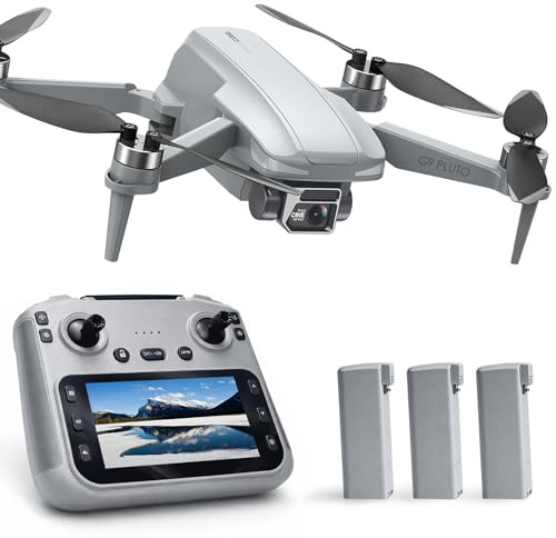 GPS Drone with Camera 4K, RC Quadcopter with 4.5 HD Screen Controller, 3 Batteries for 90 Min Flight, 1000m Range, Brushless Motor, Auto Return G9-UK-260326-3
