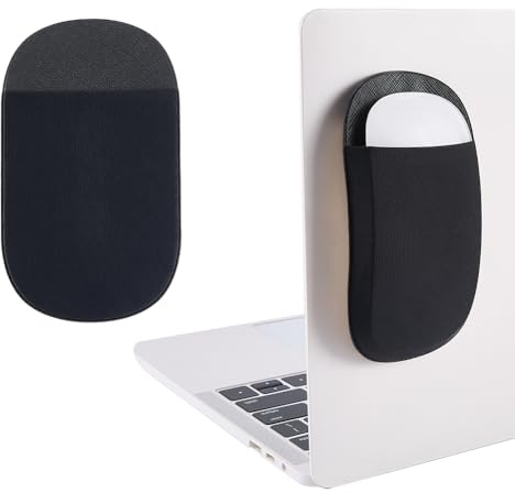 CREATCABIN Funda Delgada para Ratón Magic Mouse Color Negro. Funda Universal Adhesiva para Ratón Inalámbrico. Bolsas de Almacenamiento para Ratón Ideales para Portátiles Ordenadores Oficinas 7.5x13cm