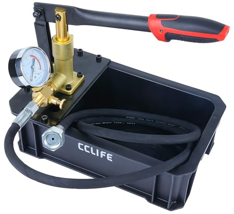 CCLIFE Provtryckspump 0–30 bar 4 l tank manometer sanitär uppvärmning läckagetest