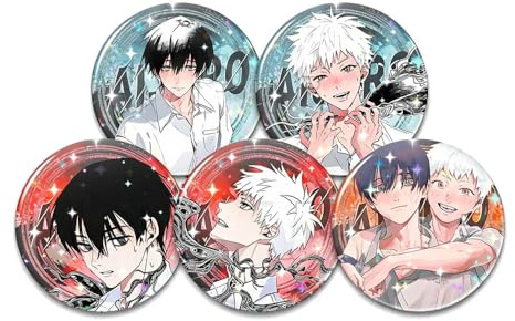 5 Summer HikaruDied Tinplate Badge Summer HikaruDied Figure Cosplay Accessories Brooch Cartoon Cool Pins, Metal 58MM