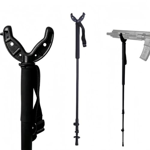 PUMPLUX Heavy-Duty Monopod, 35.4-77.9 Adjustable 6061 Aluminum Trekking Pole, 2-in-1 Universal Support with 1/4 Camera Thread & V-Yoke, Lightweight Outdoor Stick for Photography & Hiking