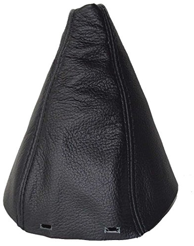 The Tuning-Shop Ltd for Saab 9-3 93 Ss 2003+ Manual Shift Boot Shift Boot Black Italian Leather with Black Stitch