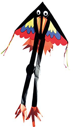 BROOKITE from Peterkin | Skybird Kite | Quirky mulitcoloured Bird design - 102cm x 203cm - Spinnaker Nylon Kite with 1 handle | Kites | Outdoor Toys | Sport & Leisure | Ages 3+