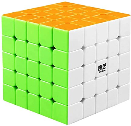 Coogam Qiyi 5x5 Speed Cube Stickerless Magic Puzzle Toy Gift for Kids and Adults Challenge (Qizheng S Version)