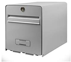 BURG-WÄCHTER Boîte aux Lettres Agréée La Poste, 2 Portes, 502 GR FAVOR, Gris, en Acier Galvanisé, Avec Porte à Ouverture Totale et Stop-Courrier (Porte bloquée à 120°)