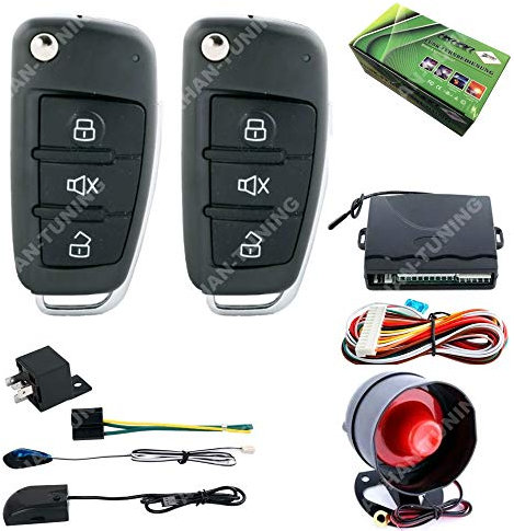 akhan AKH66164149 100A68 - Sistema di Allarme con 2 trasmettitori per Tutte Le Chiusure centrali da 12 V