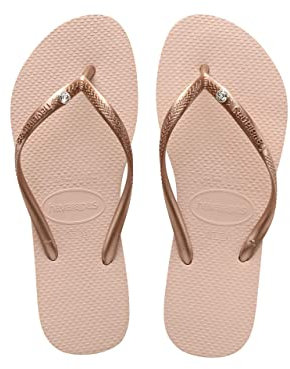 Havaianas Slim Crystal Glamour Swarovski, Infradito Donna, Rosa (Balletto Rosa), 33/34 EU