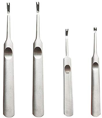4Pcs Nails Cleaner Cuticle Pusher Remover Nipper Clipper Nail Cuticle Fork for Hangnails Dead Skin