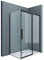 doporro Box Doccia 80x120x195cm, Cabina Doccia Angolare con Porta Scorrevole Soft-close in Profilo Nero Vetro di Sicurezza ESG Vetro Trasparente Incluso Rivestimento Ravenna12k