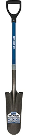 14 Drain Spade, 26 Blue Fiberglass Handle, Poly D-Grip