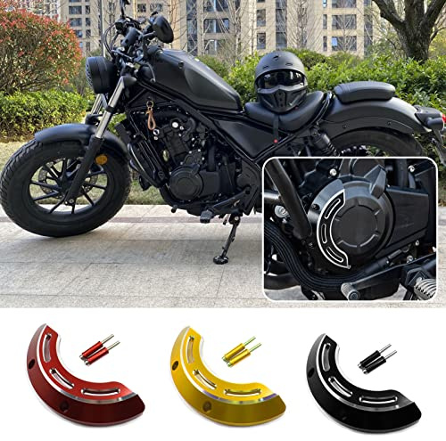 Midimttop Motorcycle Left Engine Stator Cover Guard Crash Pads Frame Case Slider Protector for Rebel CMX 500 Rebel 500 CMX500 2017 2018 2019 2020 2021 (Black)