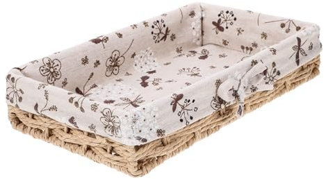 Cabilock 1stk Aufbewahrungsbox Aus Rattan Dekokorb Flechtkorb Rattan K?rbchen Rattan Regalkorb Rattan Aufbewahrungsbox Schrankkorb Gewebter Seegras Lagerung Lagerregal Stroh