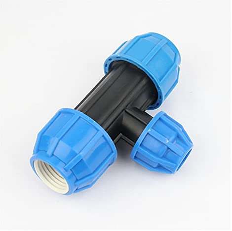 TRENTSNOOK Schlauchverbinder 20mm bis 50mm Reduzieren von T-Connector landwirtschaftlicher Gewächshaus PE-Wasser-Rohrverbinder Gartenbewässerungssystem-Armaturenrohrverbindung(40mm to 32mm)