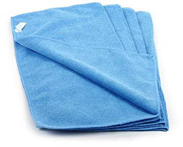 Hypafol Mikrofasertücher | 20 St. | 40x40cm | blau | pflegeleicht & schnell trocknend |Poliertuch, Putzlappen zur Oberflächen Reinigung | Reinigungstücher zur Autopflege, Gebäudereinigung, Gastronomie