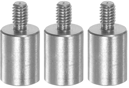sourcing map 3pcs punti di contatto piatti 6mm diametro 8mm lunghezza M2.5 filettatura 303 in acciaio inox per quadrante indicatore digitale calibro di profondità spessimetro