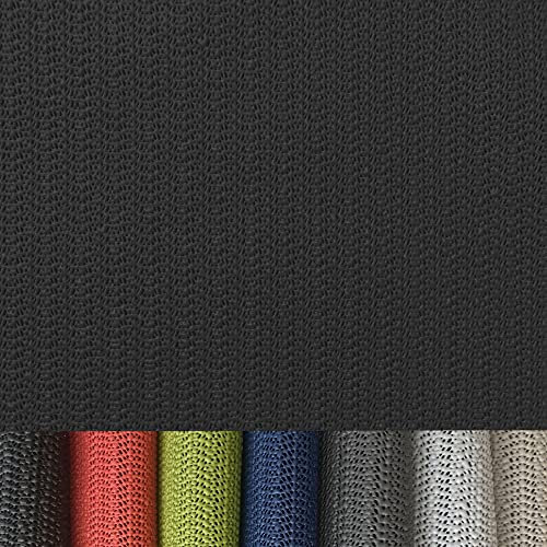 Gartentischdecke geschäumt eckig rund oval wetterfest rutschfeste Weichschaum Tischdecke abwaschbar Garten Balkon Outdoor Camping mit Fransen (Schwarz, Oval 140x180cm (BxL))