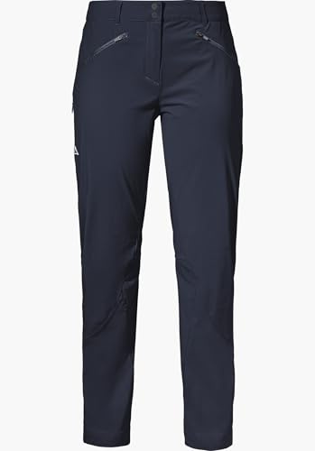 Schöffel Damen Pants Hestad L, robuste, schnell trocknende Outdoor Hose, Damen Hose mit bequemer Passform und vorgeformtem Knie; Navy Blazer, 46