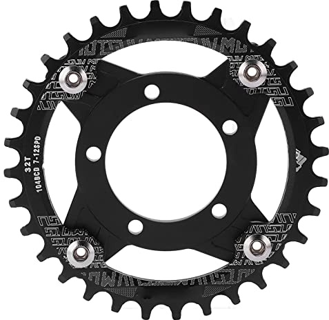 Yosoo 104BCD 32T Adaptateur de Roue de Chaîne de Plateau, Vélo de Coupe CNC en Alliage D'aluminium Haute dureté pour Moteur Mid Drive pour Vélos de Route, VTT, BMX VTT
