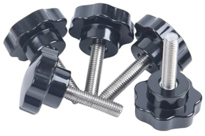 NORAZE 5/10PCS M8 M10 M12 Stern Form Gewinde Klemm Griff Bolzen 48/50 Kopf Durchmesser Rändelknopf Schraube festziehen (Color : 50 M8x40, Size : 10PCS)