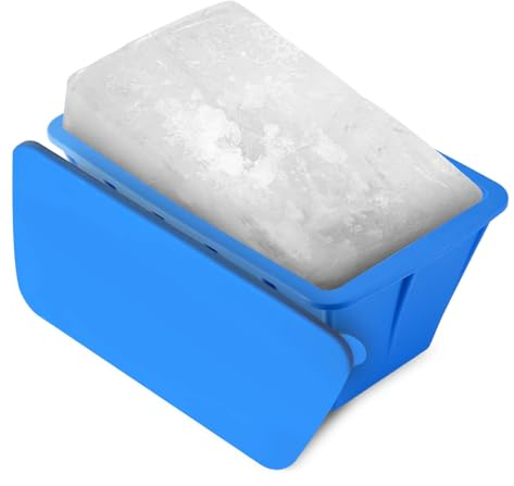 Ice Cube Maker Silicona Extra Grande, 28x17x12cm Moldes para Hielos Grandes Plantilla para Cubitos de Hielo Reutilizable Cubiteras para Hielo Grande para Hacer Bloques de Hielo de 3,2kg
