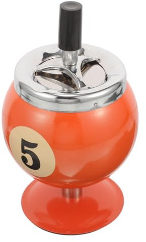 ORFOFE Billard Aschenbecher Aschenbecher Auto Aschenbecher Windaschenbecher Deko Aschenbecher Home Aschenbecher Winddichter Automatischer Löschaschenbecher Behälter Haushalt Reise Eisen