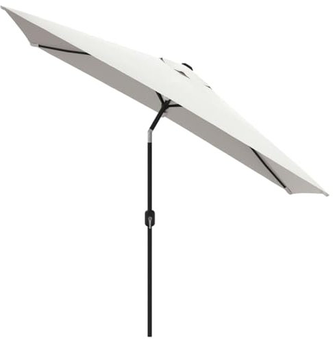 Ailgely Parasol rectangulaire - 200 x 300 cm - En polyester - Protection UV - Imperméable et anti-taches - Grand parasol de marché - Protection solaire - Blanc sable - Pour jardin, balcon et terrasse