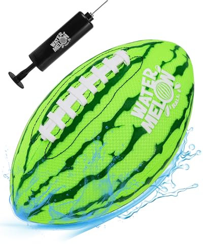 Watermelon Ball Pool Water Beach Football (9 Inch) - Durable Waterproof Football Gifts with Strong Grip for Pool, Beach, Lake & Outdoor Play, Sports Birthday Gift Ideas for Boys Ages 8 9 10 11 12