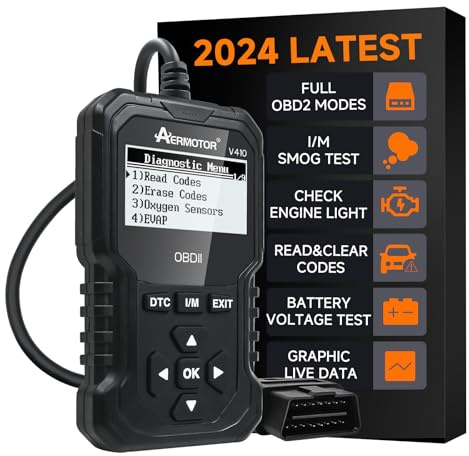 V410 OBD2 Car Scanner Diagnostic Tools: Engine Fault Code Reader Scan Tool with Live Data/Freeze Frame for All OBDII Cars After 1996,Black