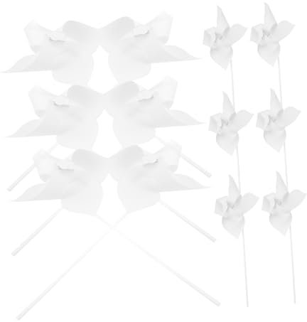 DECOMELODY 12pièces Moulin à Vent Papier Vierge Soi-même à Colorier Soi-même pour École La Salle De Classe La Garderie Les Activités De Fête