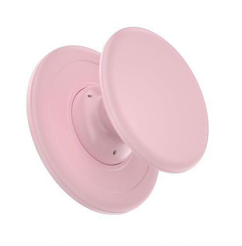 Juformin Magnetic Phone Holder，Collapsible Expandable Phone Grip Compatible with Tablets, Included Adapter Ring, Wireless Charging Compatible (Pink)
