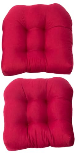 TOYANDONA U-förmiges Sitzkissen mit 2 Stück, Polyester, Rot | Ergonomisches Design, Formstabil, Unterstützt das Gesäß, Einfache Ausführung, für Gartenbank und Sofa