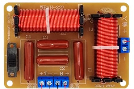 HiFi Sound Speaker Crossover for HiFi Sound System 2-Way Treble/Bass Frequency Splitter Crossover