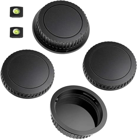 Front Body Cap&Rear Lens Cap Cover for Canon or Nikon,Fit Variety of Models | Fit Canon EOS 4000D 2000D 1300D 1200D 760D 750D 600D 200D,EOS 90d 80d 77D,5D Mark IV/III/II,for Nikon D7500 D7200 D7100 D7000