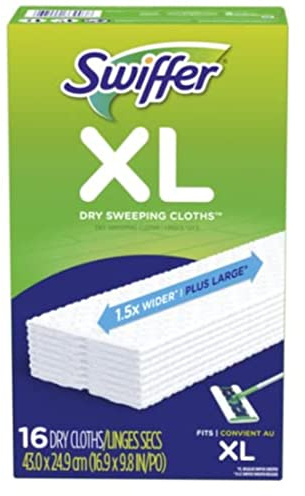 Swiffer Sweeper X-Large Disposable Sweeping Cloths, White, 16-Count Boxes (Pack of 3)
