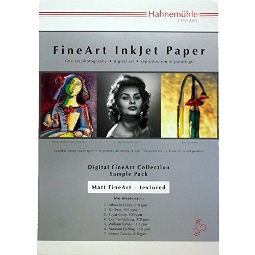 Hahnemühle Matt Fine Art Textured SamplePack 7 Qualitäten, DIN A4, 14 Blätter