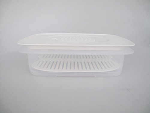 TUPPERWARE Cool`N Fresh 1,5 L Behälter + Frischegitter weiß + Klimadeckel