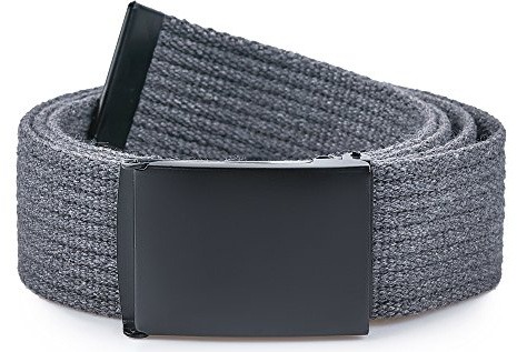 Ladeheid Bälte För Tyg För Män P10(MörkGrå-Svart, 120 cm (Total Längd 130 cm))