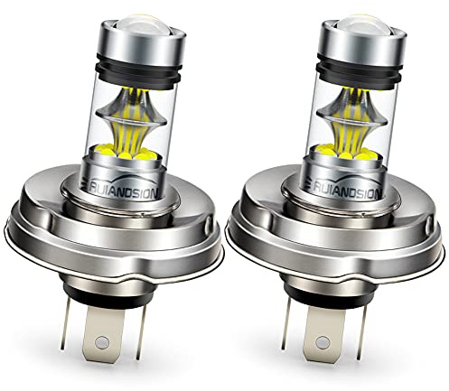 Ruiandsion P45T LED Motorcycle Headlight Bulb White 10-30V Super Bright High and Low Hi/Lo Beam LED Bulb with Projector Replacement for Motorbike Headlamp, Pack of 2