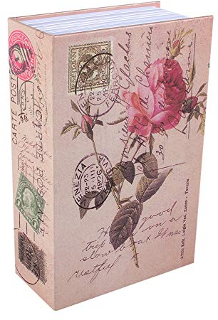 TOPINCN Coffre-Fort de Livre de Détournement, Boîte de Sécurité Secrète de Livre de Dictionnaire avec 2 Clés, Boîte de Sécurité de Serrure de Bijoux d'argent Comptant(Type de Journal Rose)