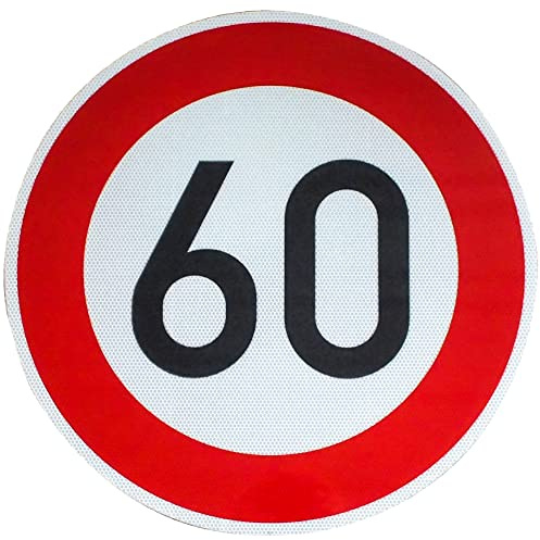 Original Verkehrszeichen RA2 Nr. 274-60 Zulässige Höchstgeschwindigkeit 60 km/h 600 mm StVO RSA-21 RAL Straßenschild Baustellenschild Verkehrsschild Verkehrsschilder Straßenschilder Schild Schilder
