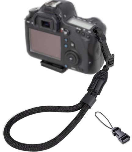LENS-AID Cinturino da polso effetto corda per fotocamera, cinturino per fotocamera