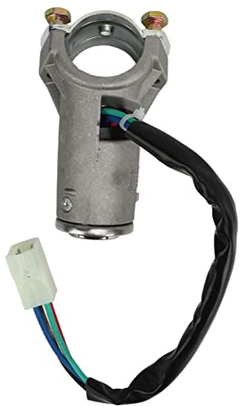 Akozon Tändningslåsbrytare, 4479518 Rattlås Tändningscylinderbrytare med 2 Nycklar Utbyte för Fiat Panda Mk1 126 127 128 132