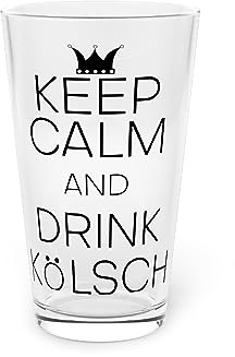 Teegarb Letter Blanket Hilarious Keep Calm And Drink Kölsch Bebidas alcohólicas Humorísticas Bebidas Fermentadas Alcoholes Fermentados Vaso de pinta, 16 oz 16 oz