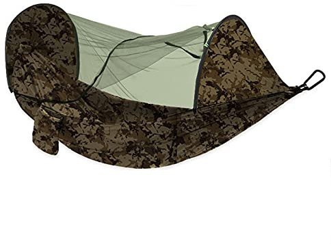 Hamaca portátil Hamaca antimosquitos Hamaca de Apertura rápida Completamente automática con mosquitera Hamaca para Exteriores de Tela de Nailon Simple y Doble para Exteriores (Color : Multi