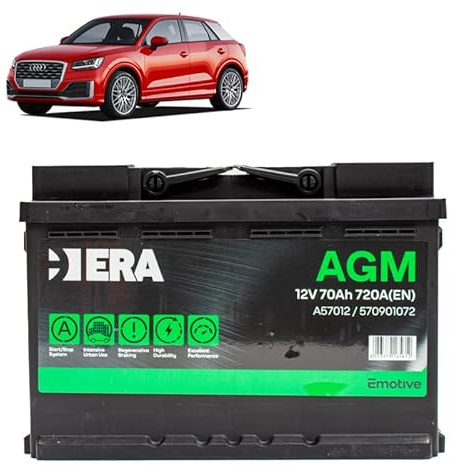 Batteria 70Ah A.G.M. per Audi Q2 1.6 2.0 TDI 35 TDI gasolio 2016+