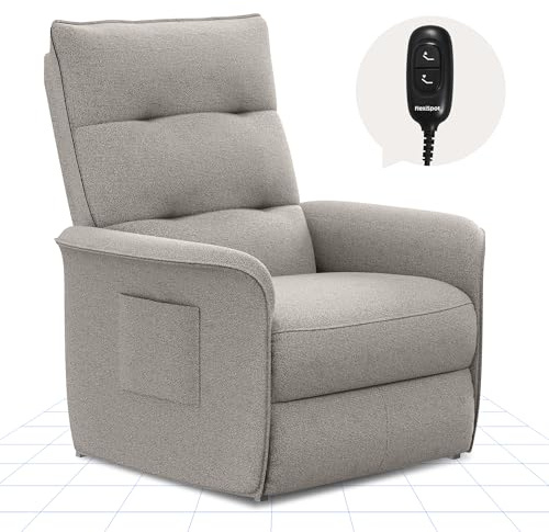 FLEXISPOT Sillón de Relax Eléctrico con Respaldo Ajustable, Reclinable de 105° a 155°, Sillon Reclinable, Sofá Relax Ergonómico Sillón para Dormitorio, Salón y Cine en casa (Gris)