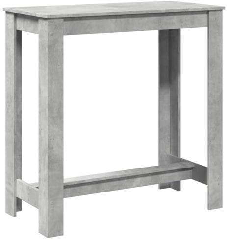 vidaXL Bartafel 102x50x103,5 cm bewerkt hout betongrijs