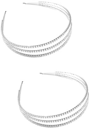 Gogogmee 2stücke Braut Haarband Mit Rhinestones Eleganter Kopfschmuck Für Hochzeiten Und Partys Handgefertigt Leicht Und Bequem Für Frauen Geeignet